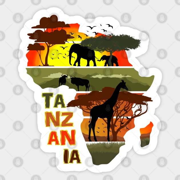 Tanzania Sticker by Nerd_art